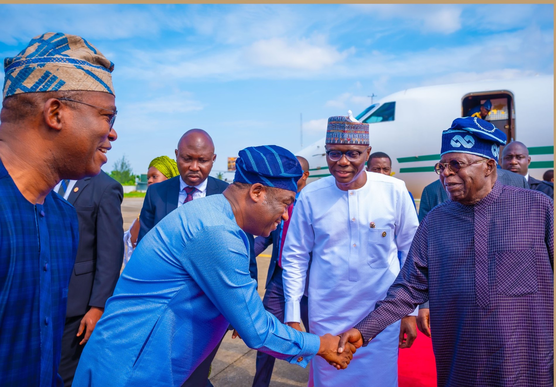 Tinubu arrives Lagos for Roads Inauguration to mark First Year in Office