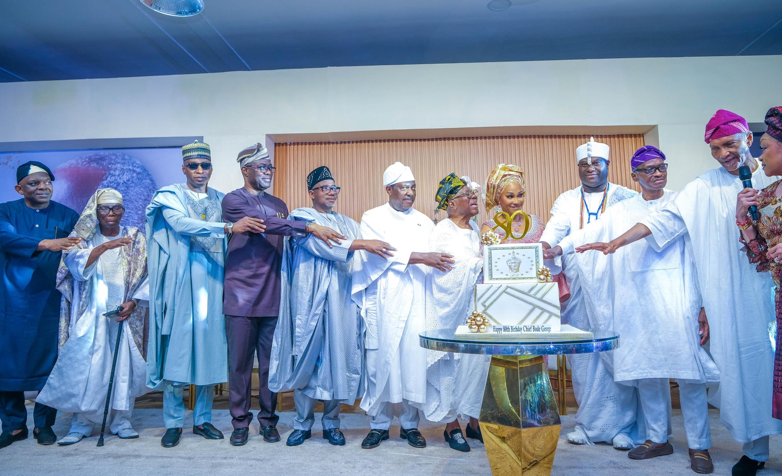 Me and Bode George, Tinubu celebrates Lagos Boy at 80