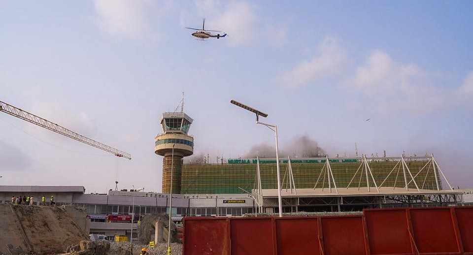 Fire guts MMIA Terminal 1 in Lagos