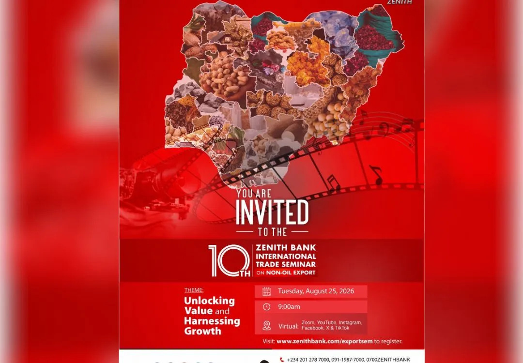 Zenith Bank to host 10th International Trade Seminar, targets Growth in Nigeria's Non-Oil Exports