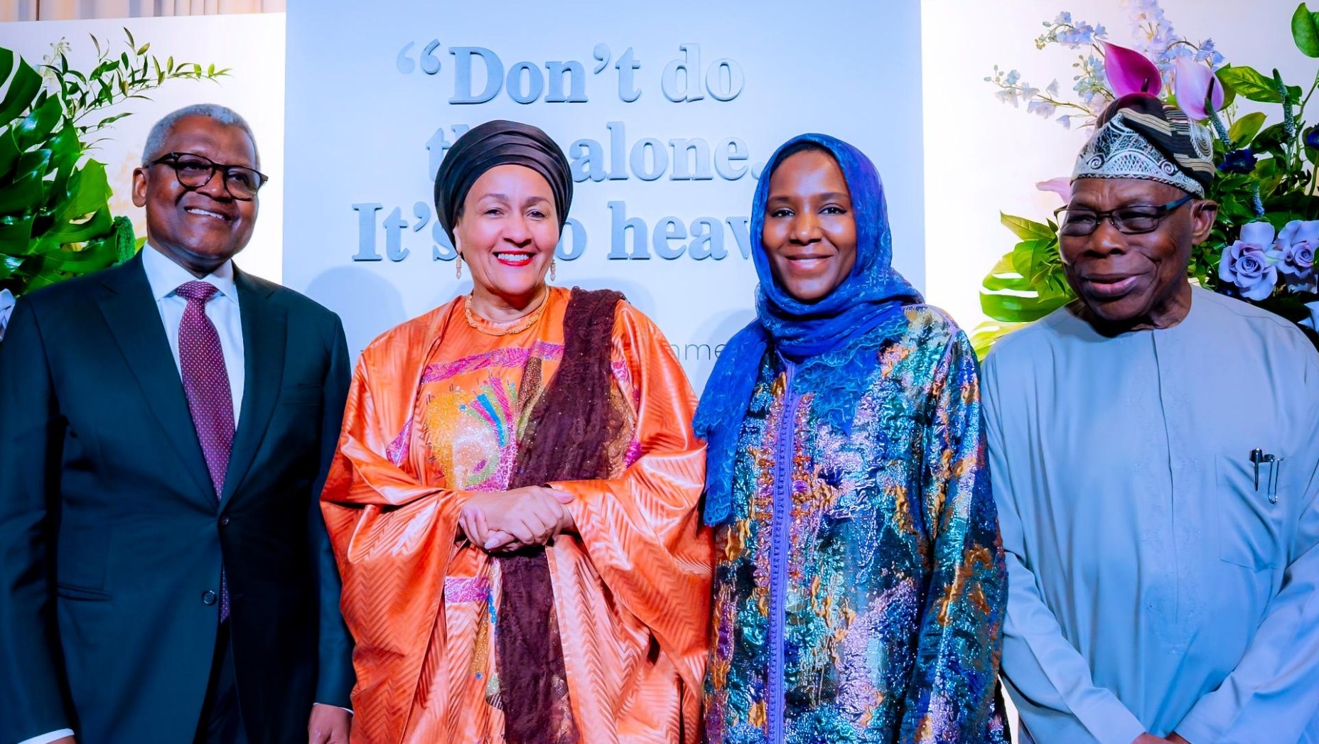 Dangote, Obasanjo at UN Deputy Secretary General's Sent Forth...